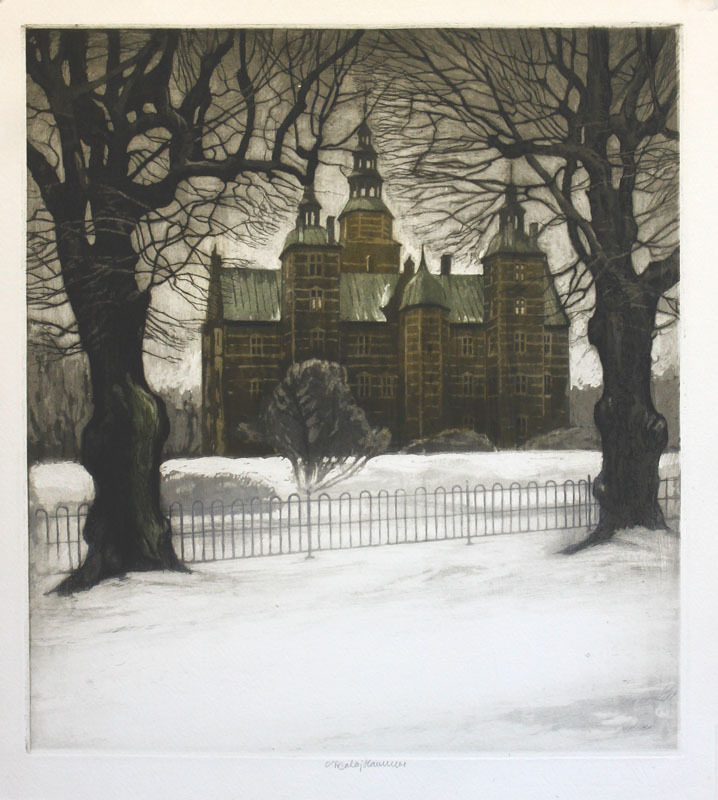 Rosenborg Castle, Copenhagen in winter by Nicolai Hammer