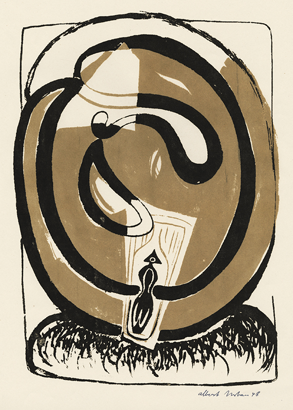 Untitled (biomorphic abstraction) - from Portfolio 1948 by Albert Urban