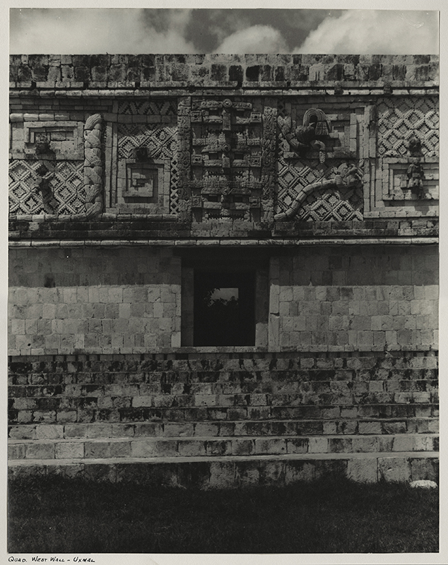 Quad. West Wall - Uxmal by Gordon Nicolson