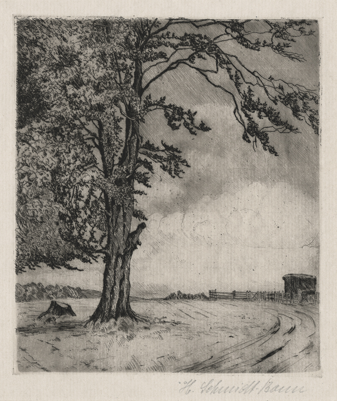 Landscape with Sheep Pen by Henriette Schmidt-Bonn