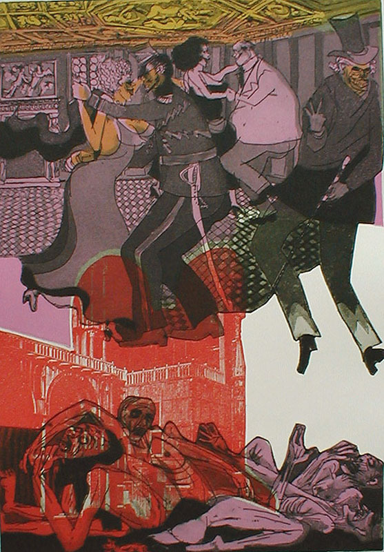 I Feel Sick from the portfolio: Death in Venice by Warrington Colescott