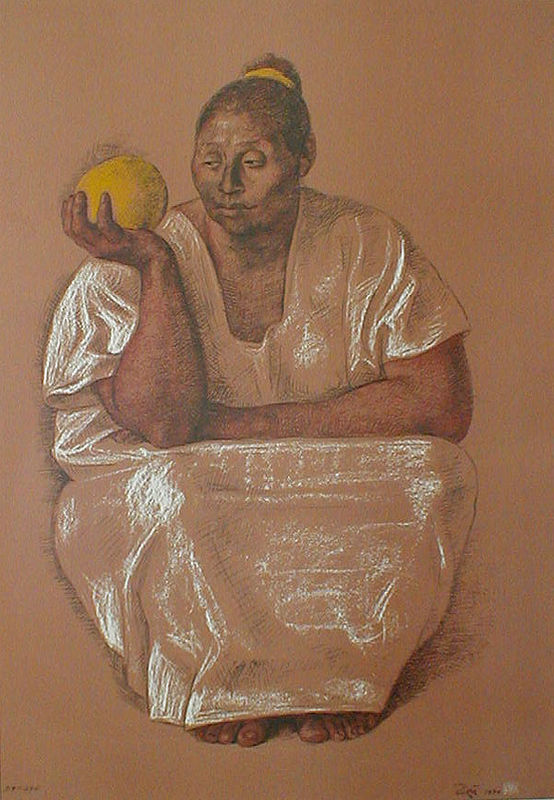 Mujer con Naranja (Woman with Orange) by Francisco Zuniga
