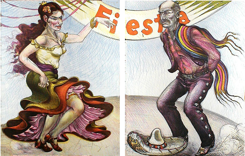 Fiesta (Diptych) by Luis Jimenez