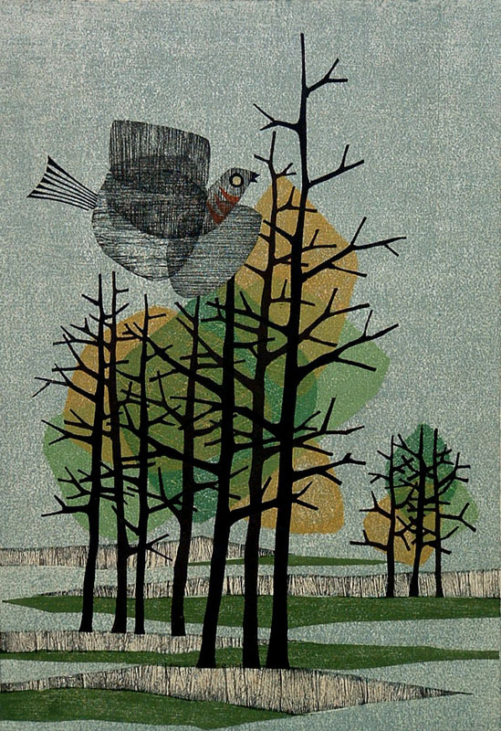 (Bird with trees) by Fumio Fujita