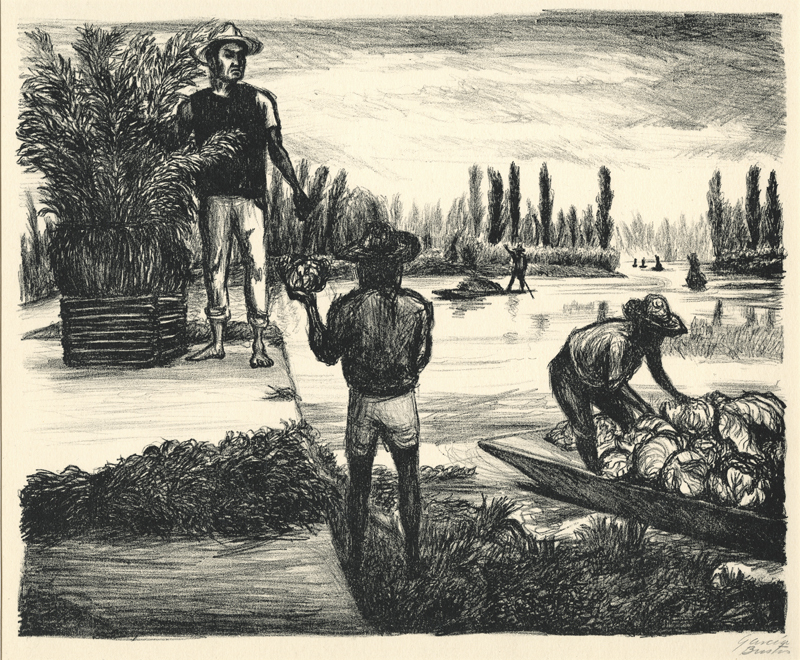 Peasants of Tlahuac from the portfolio Mexican Art: a portfolio of People and Places by Arturo Garcia Bustos