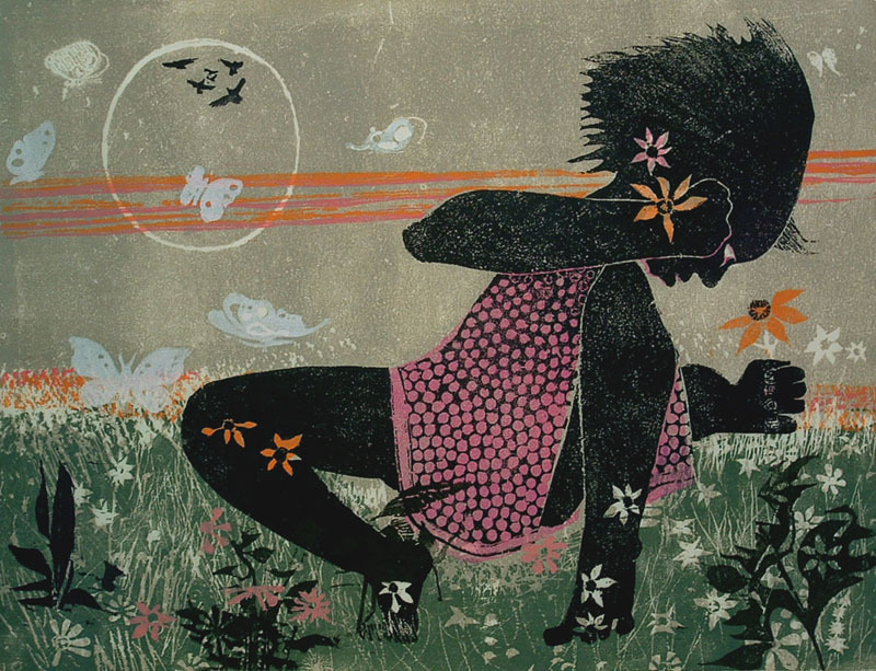 Girl With Butterflies #4 by Walter Henry Williams