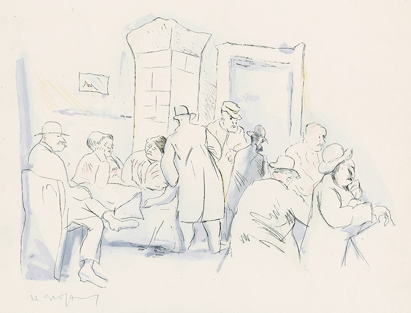 (Cafe Scene) plate 4 from the portfolio Lebenskomodie by Rudolf Grossmann