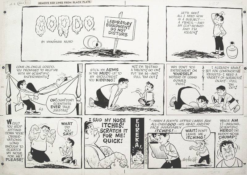 Gordo (9 panel Sunday strip for April 3) by Mynáymis Muhd by Gus Arriola