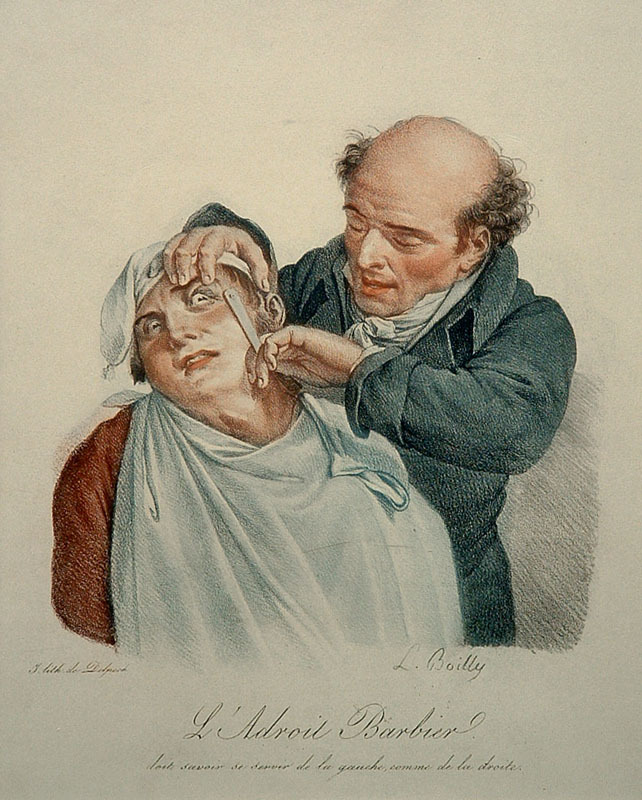 L Adroit Barbier (The Skillful Barber) by Louis-Leopold Boilly