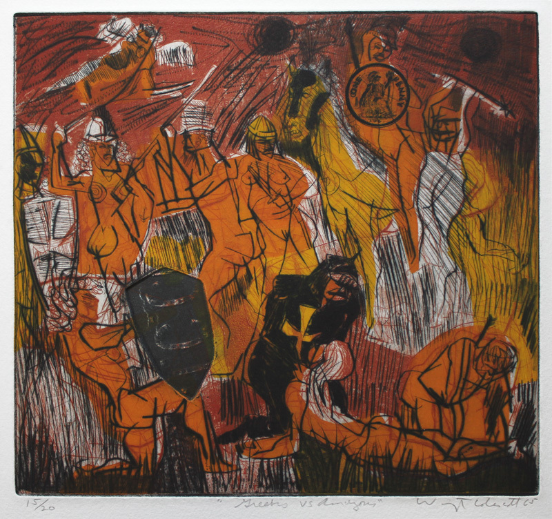 Greeks vs Amazons by Warrington Colescott