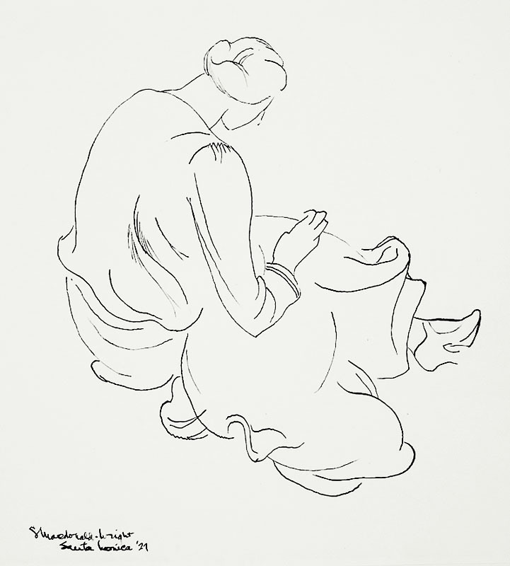 (Seated Model sideview) by Stanton Macdonald-Wright