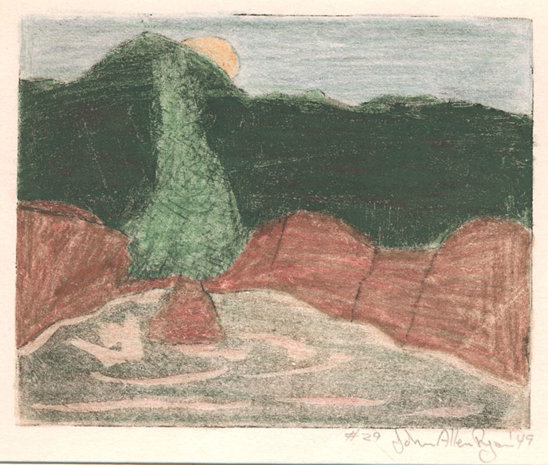 Untitled landscape by John Allen Ryan