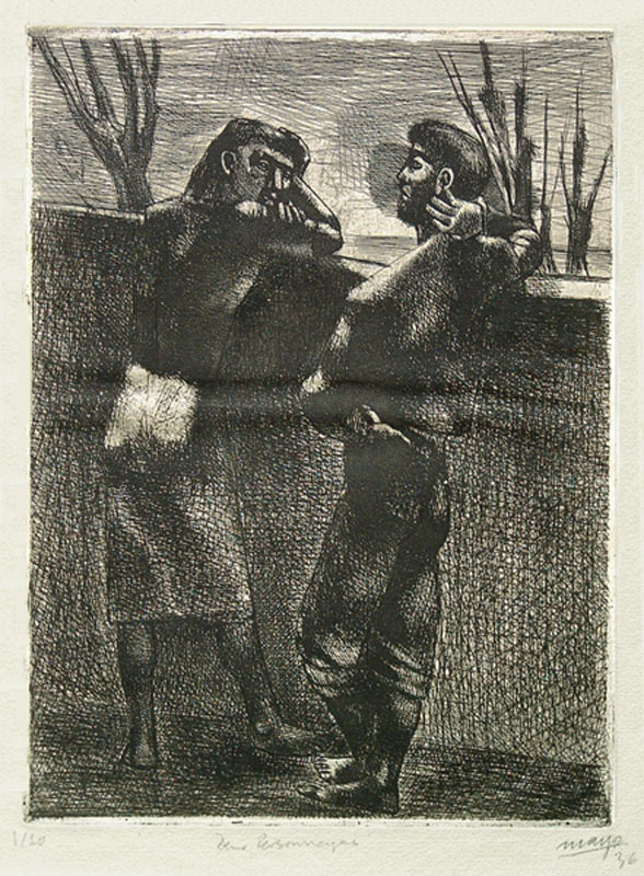 Deux Personnages by Antoine Malliarakis aka Mayo