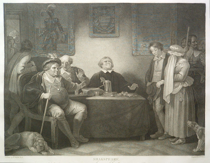 Shakespeare Gallery folio,  As You Like It, Act II, Scene VII.  As etched by P.W. Tomkins, after the painting by R. Smirke. by J. & J. Boydell Publishers