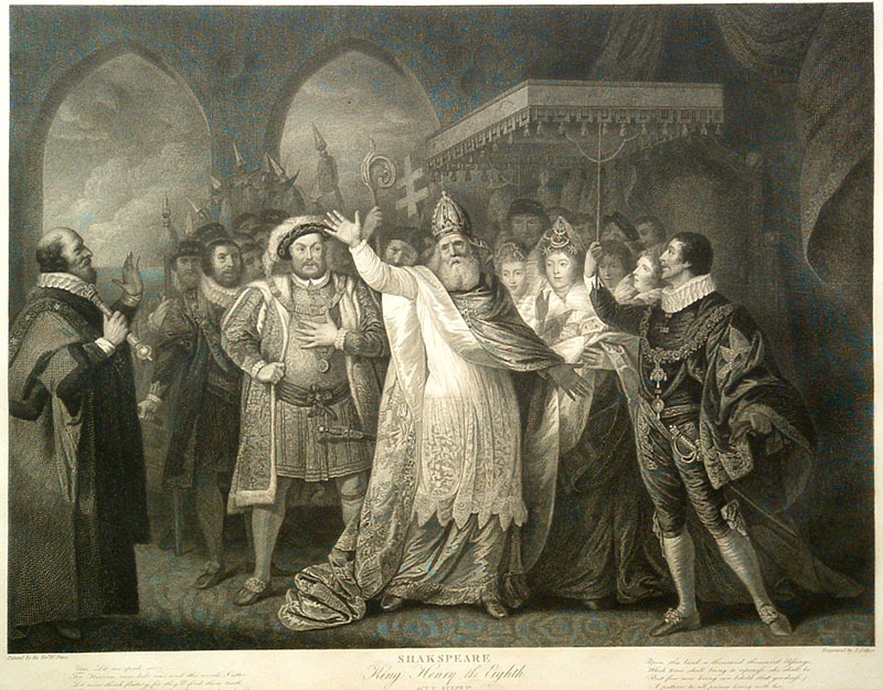 Shakespeare Gallery folio, King Henry the Eighth, Act V, Scene IV.  As etched by J. Collier after the painting by Rev. Will Peters. by J. & J. Boydell Publishers