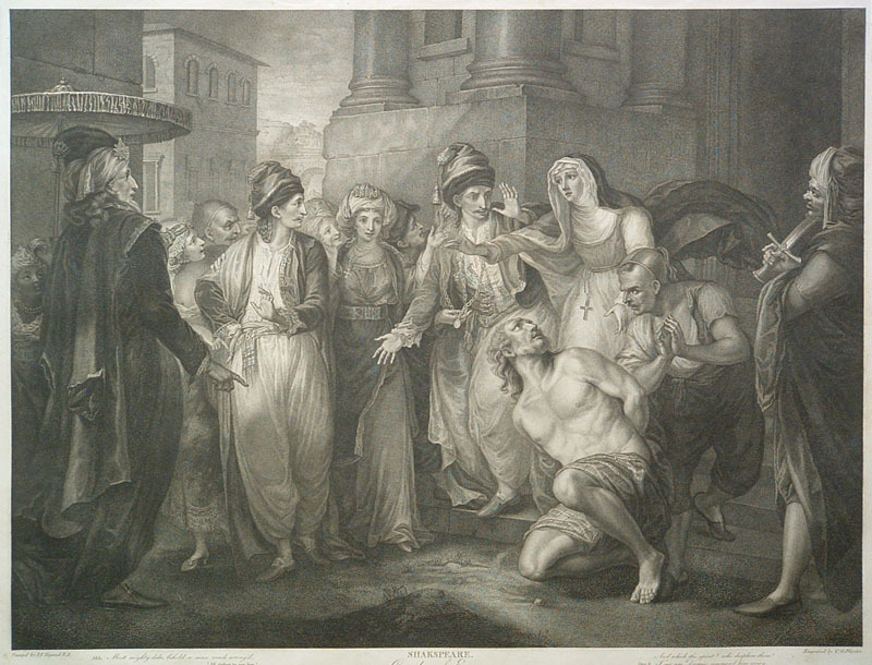 Shakespeare Gallery folio,  A Comedy of Errors, Act V, Scene 1.  As engraved by C.G. Playter, after the painting by I. F. Rigaud by J. & J. Boydell Publishers