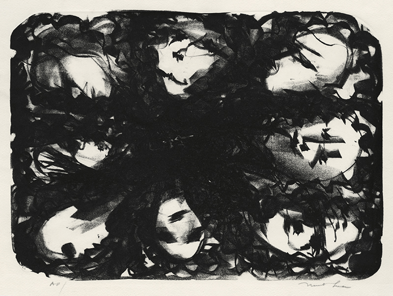 Untitled (faces emerging from darkness) by Mark C. Luca