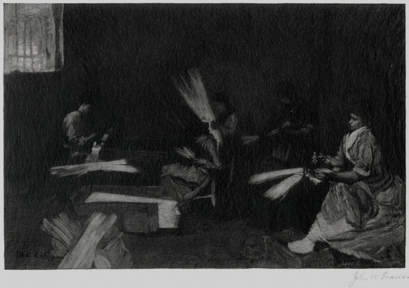 Venetian Glassblowers (After John Singer Sargent) by John William Evans