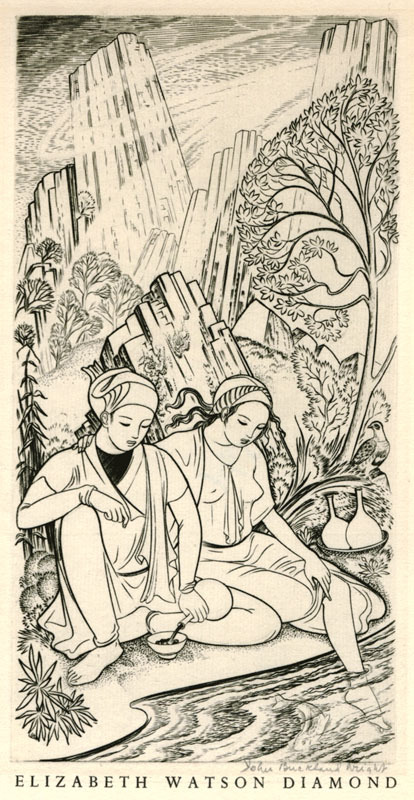 The Golden Cockerel Rubaiyat of Omar Khayyam, plate 5 (of 8) by John Buckland Wright