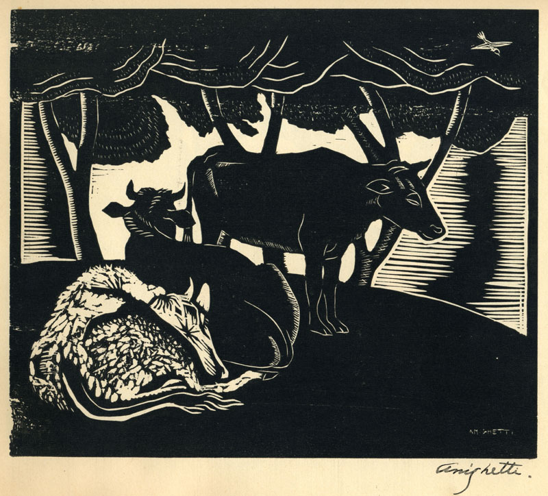 Vacas from the portfolio Grabados en Madera by Francisco Amighetti