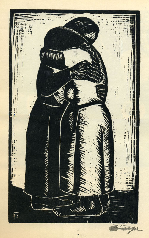 Abrazo from the portfolio Grabados en Madera by Francisco Zuniga