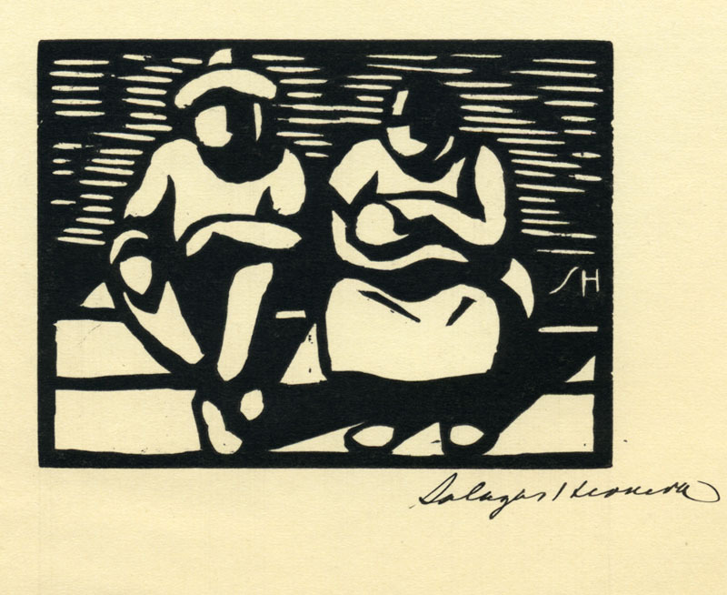 Campesinos from the portfolio Grabados en Madera by Carlos Salazar Herrera