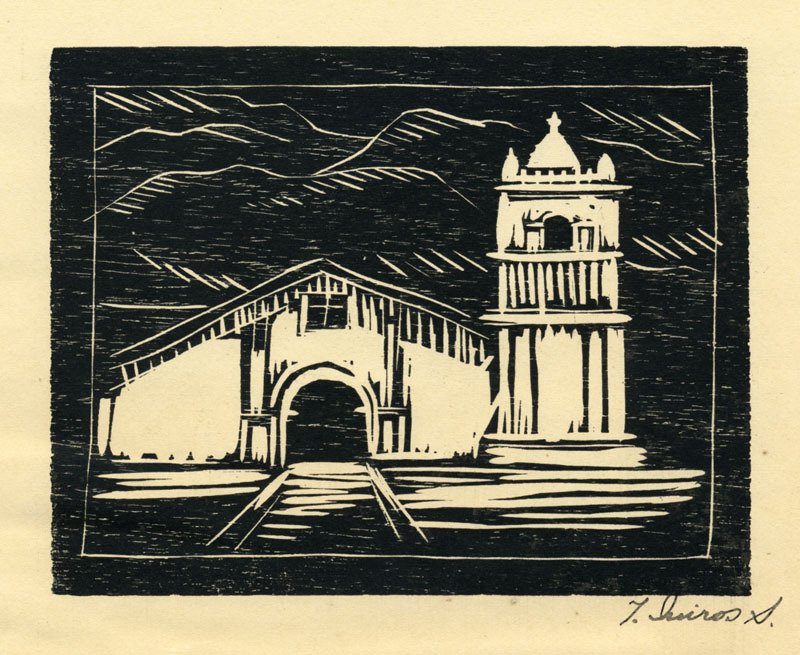 Iglesia de Orosi from the portfolio Grabados en Madera by Teodorico Quiros