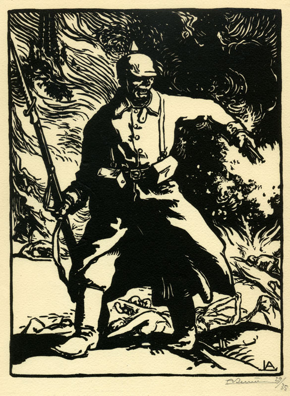 LIncendiaire (from the portfolio La Guerre de 1914, first series) by Auguste Louis Lepere