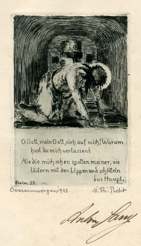 Oberammergau (Anton Lang portraying Jesus Christ) by M. Pecht