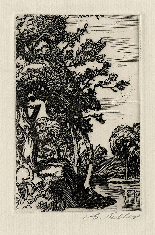 Trees and River by Henry George Keller