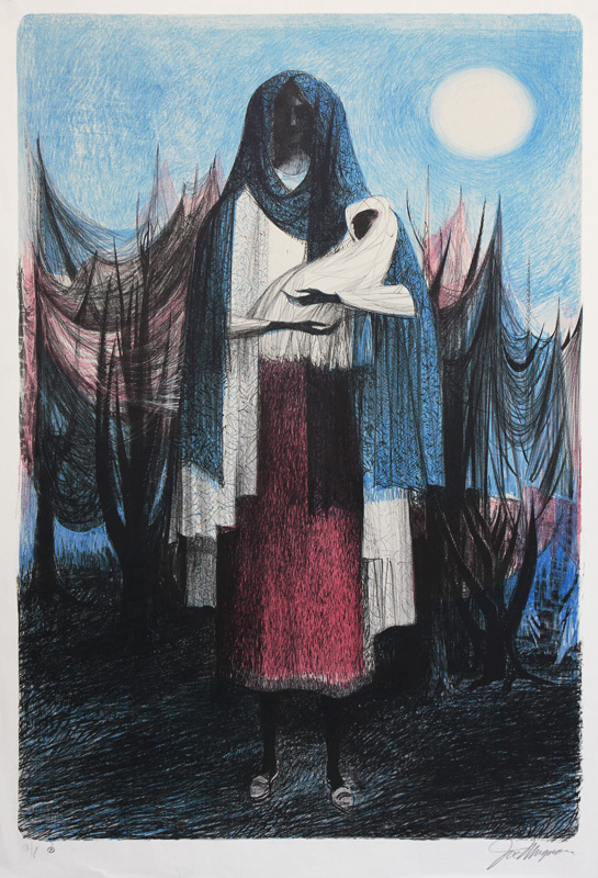 Untitled (Surreal alien landscape) by Joseph Anthony Mugnaini