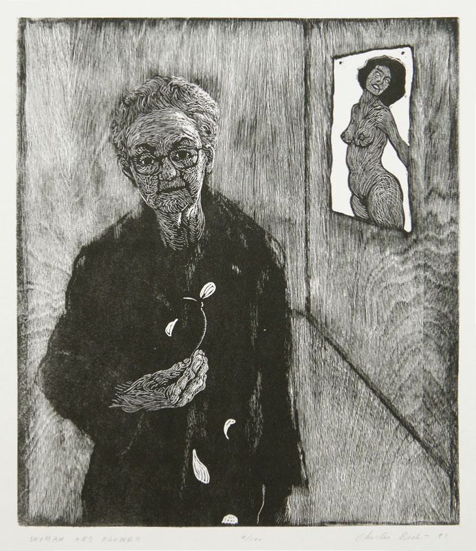 Woman and Flower by Charles Beck