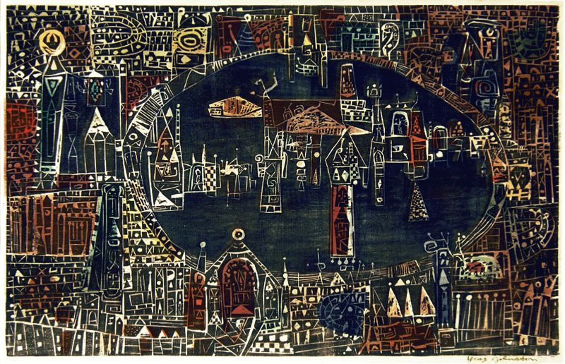 Blue Garden by Ynez Johnston