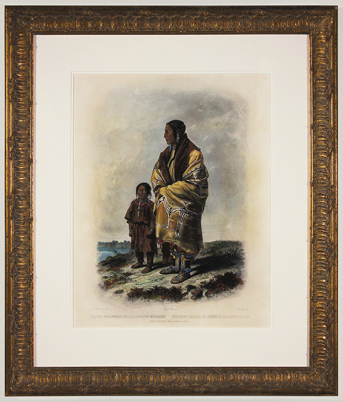 Dacota Woman and Assiniboin Girl by Karl Bodmer