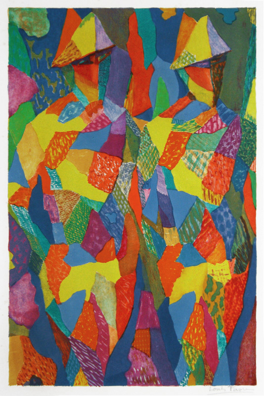 Untitled (two harlequins) by Louis Favre