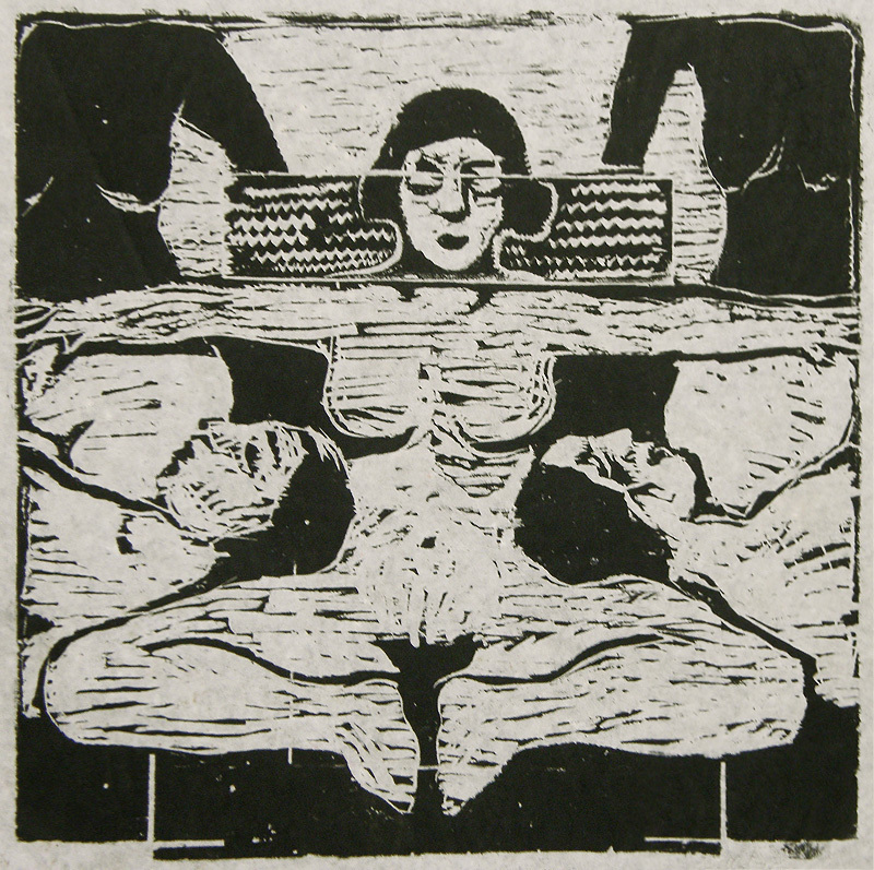 Untitled (three women meditating) by John Grillo