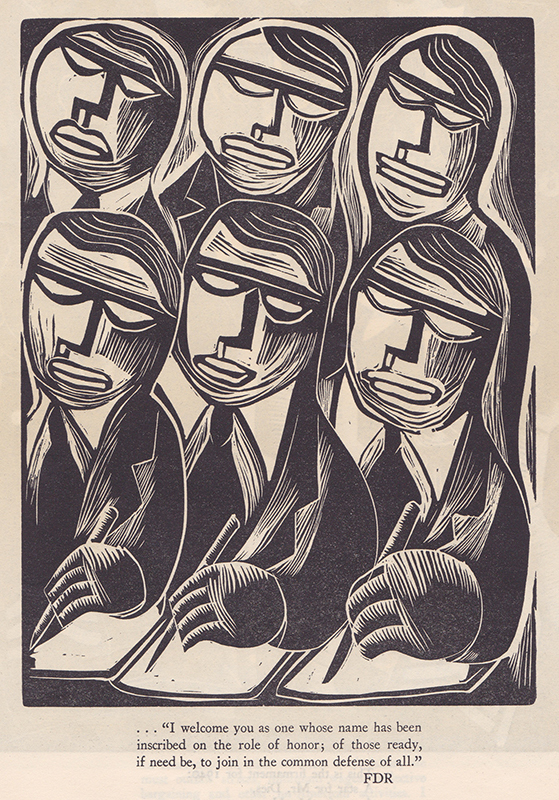 The Firmament for 1940 (portfolio of 8 linocuts) by John Holabird