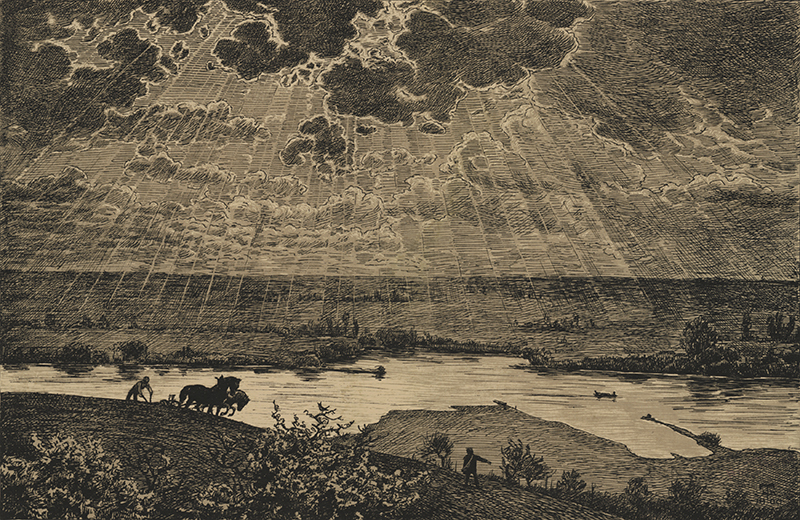 Frühling am Main (Mainlandschaft) a.k.a. Spring on the River Main by Hans Thoma