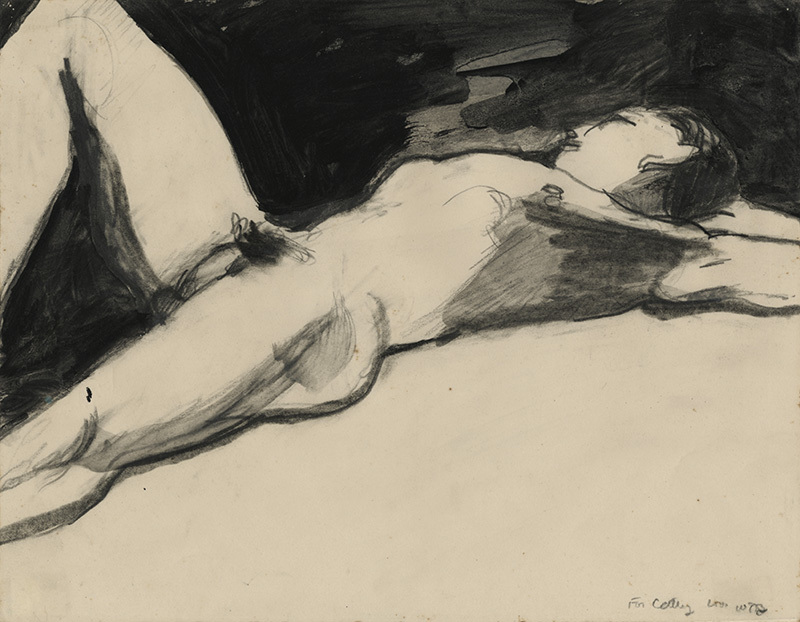 Untitled (figure lying down) by William Theophilus Brown