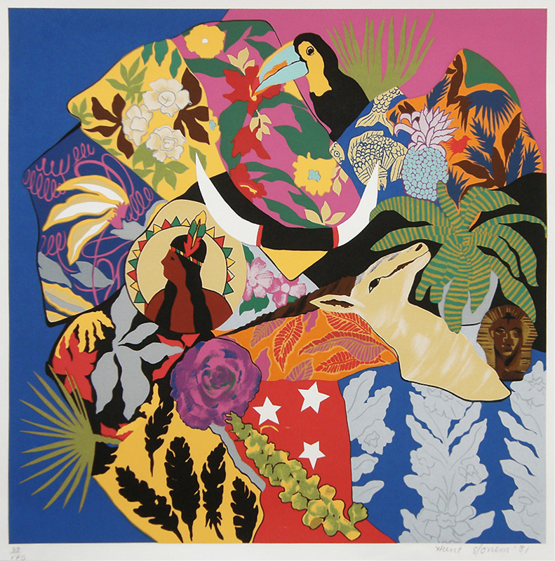 Horns of Plenty II (Untitled 11) by Hunt Slonem