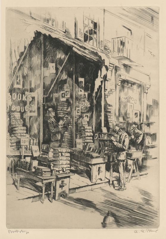Old Bookshop by Alexander Aladar Blum