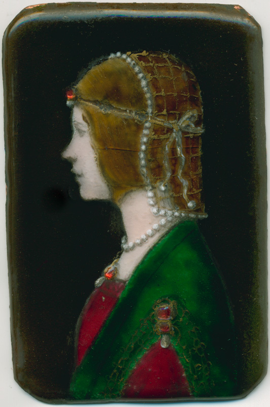 Portrait of Beatrice dEste after Leonardo da Vinci by Cora May Boone