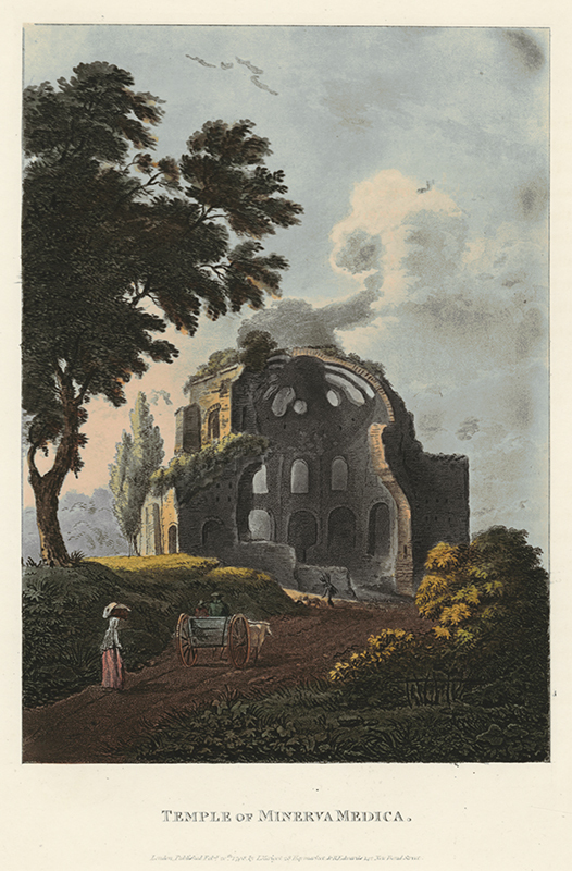 Temple of Minerva Medica (from: A Select Collection of Views and Ruins in Rome and Its Vicinity) by James A. Merigot