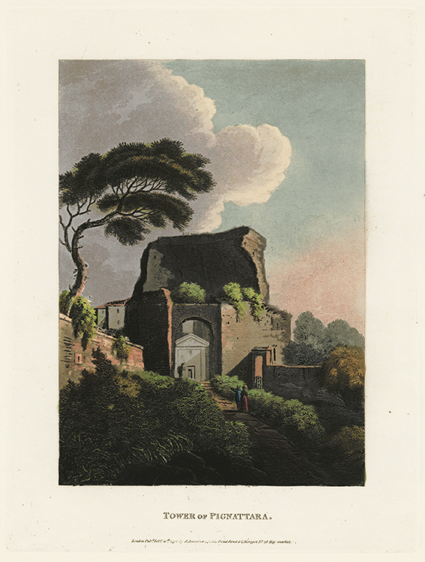 Tower of Pignattara (from: A Select Collection of Views and Ruins in Rome and Its Vicinity) by James A. Merigot