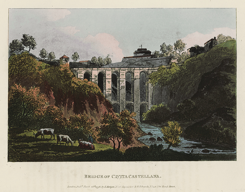 Bridge of Civita Castellana (from: A Select Collection of Views and Ruins in Rome and Its Vicinity) by James A. Merigot