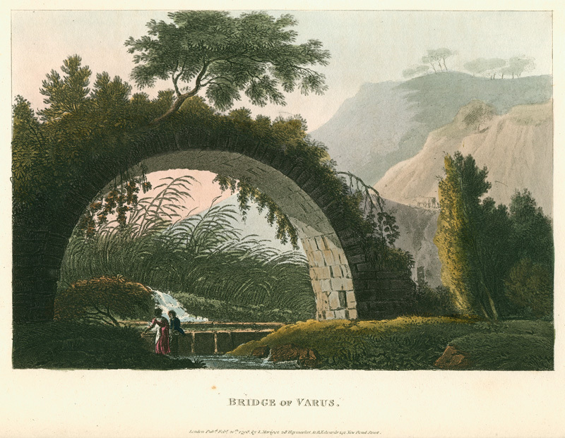 Bridge of Varus (from: A Select Collection of Views and Ruins in Rome and Its Vicinity) by James A. Merigot