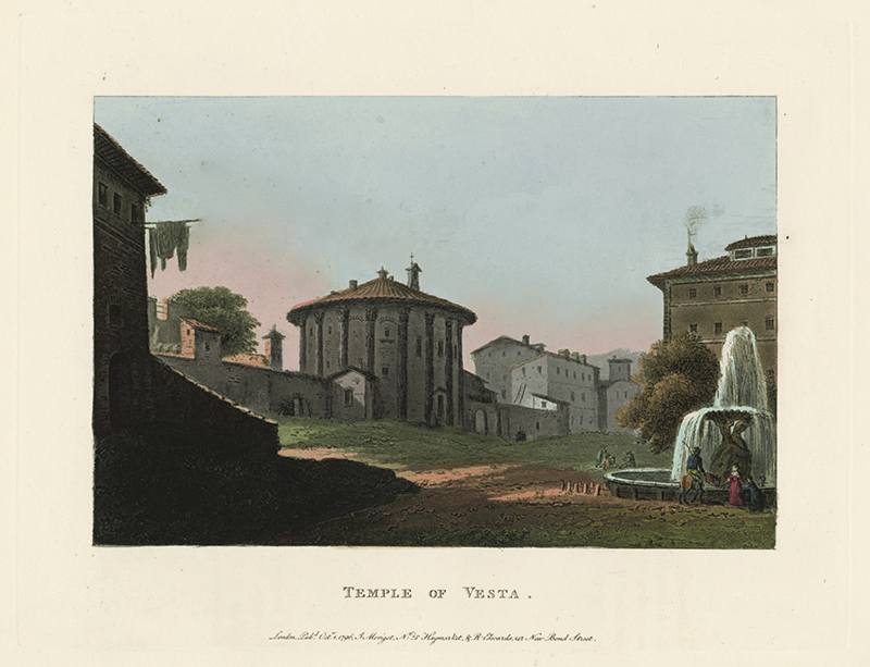 Temple of Vesta (from: A Select Collection of Views and Ruins in Rome and Its Vicinity) by James A. Merigot