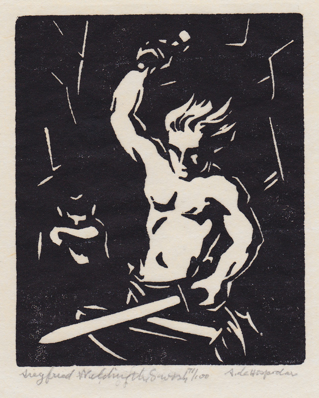 Siegfried Welding the Sword - from Richard Wagners opera Siegfried from the Ring series by Stephen de Hospodar