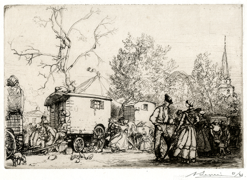 A la Foire de Saint-Jean-de-Monts by Auguste Louis Lepere