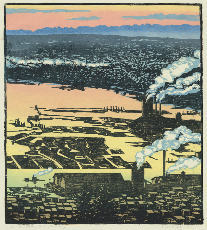 Lumber Mills, Bellingham Bay (Washington) by Elizabeth Aline Colborne